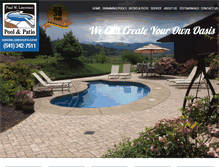 Tablet Screenshot of paullawrencepools.com